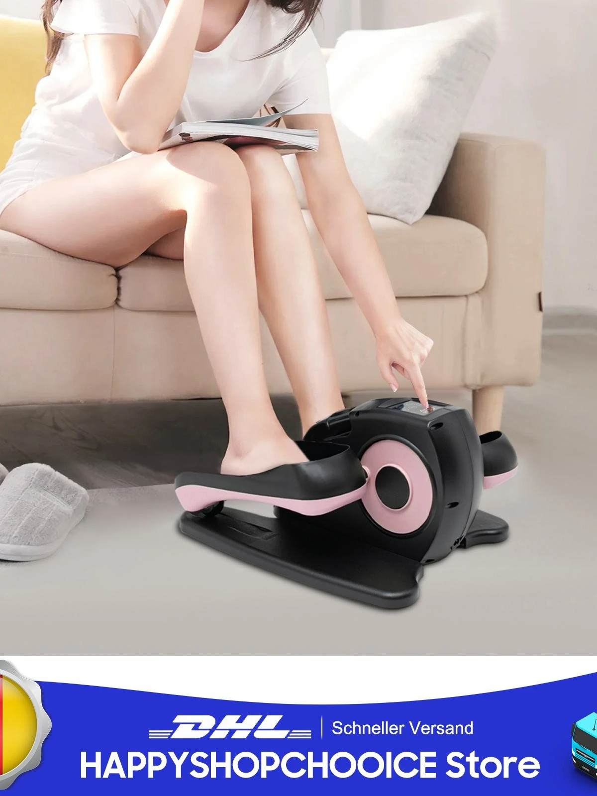 Elektrische elliptische trainer met netsnoer Hoge stabiliteit 5 instelbare snelheden voor huizen, ziekenhuizen, revalidatiecentra 60 W - afbeelding 2