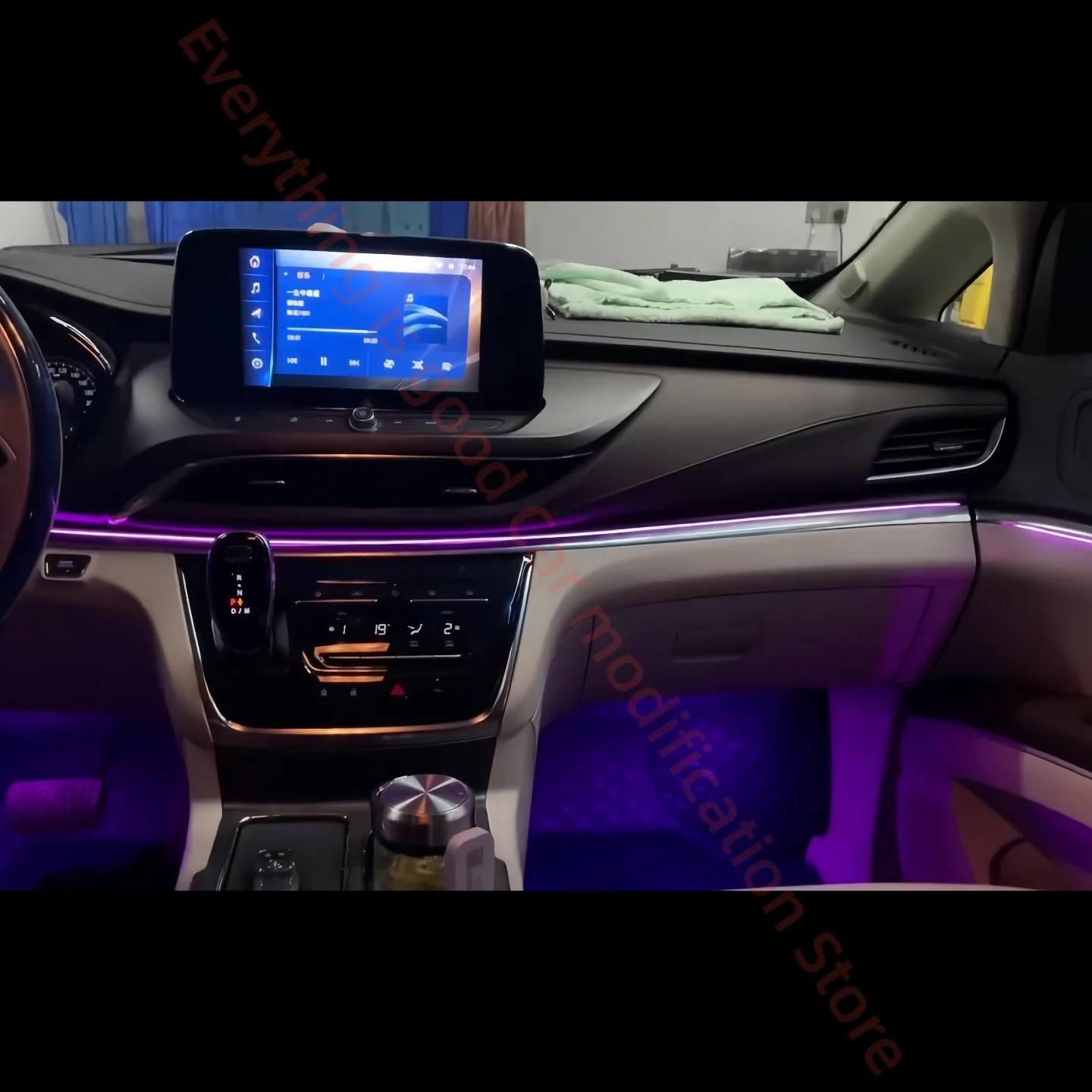 LED Atmosphere Lamp For Buick GL8 652T 2020-2022 Automobile interior lighting upgrade car accessories Silver plating Trim Strip