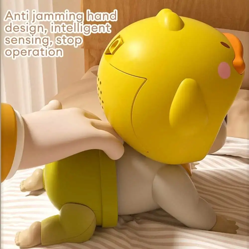 Learns To Crawl Music Electric Crawling Baby Toys with Sound Big Eyes Learning Crawling Doll Funny Cartoon Electric Walking Duck