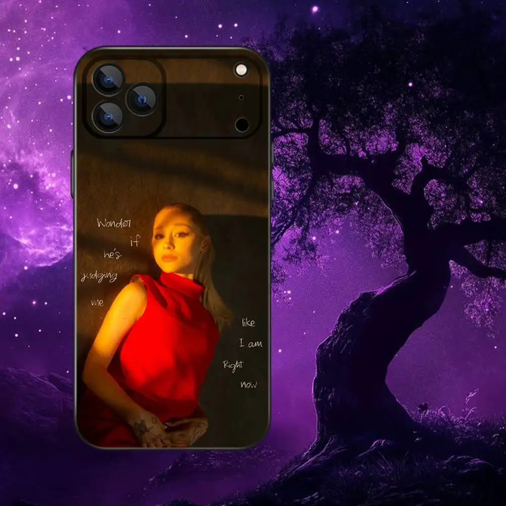 Funda de teléfono A-Ariana Eternal Sunshine G-Grandes para iPhone 17,16,15,14,13,12,Pro,Max,Plus,E,SE4,Air,Mini caja blanda negra