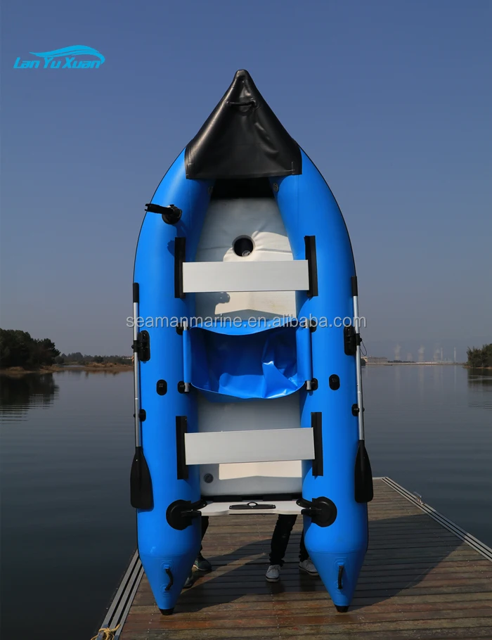 China made inflatable boat PVC material and aluminum floor 3.80m for fishing , rescue rubber boat