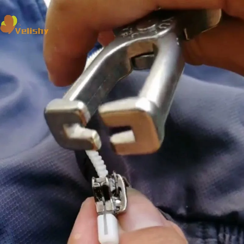 

Щипцы для молний из нержавеющей стали для установки молний, ремонта одежды, обуви, комплекты для самостоятельной замены, швейные принадлежности