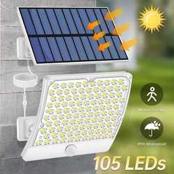 Outdoor Solar Lights  LED Solar Motion Sensor Flood Lights Waterproof Solar Lamp for Front Door Shed Patio Barn Garden Garage