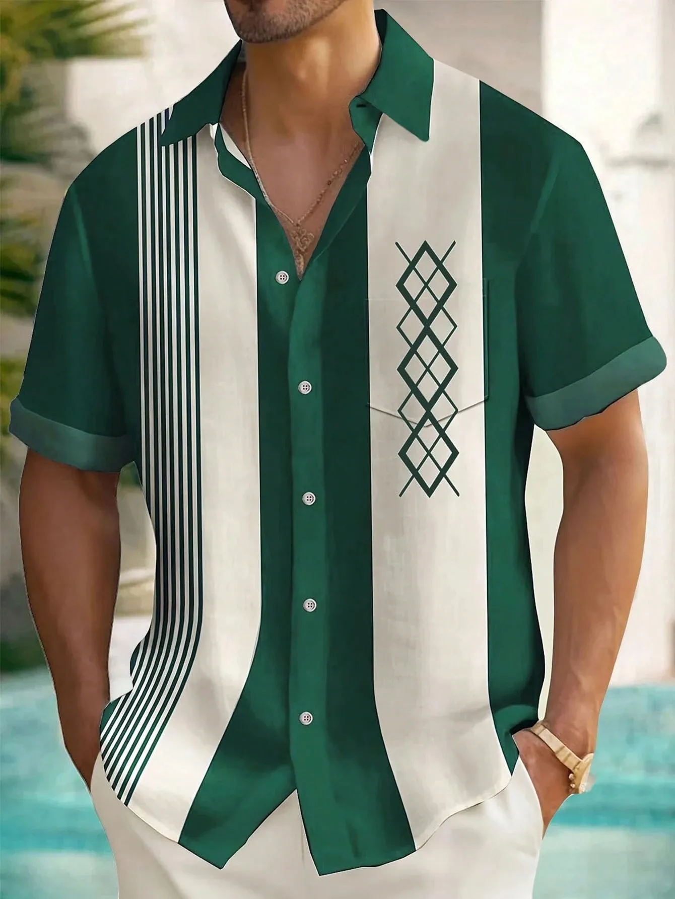 

2026 Summer Men's Shirt - 3D Printed Design Breathable Lightweight Stylish and Fashionable Outdoor Men's Clothing