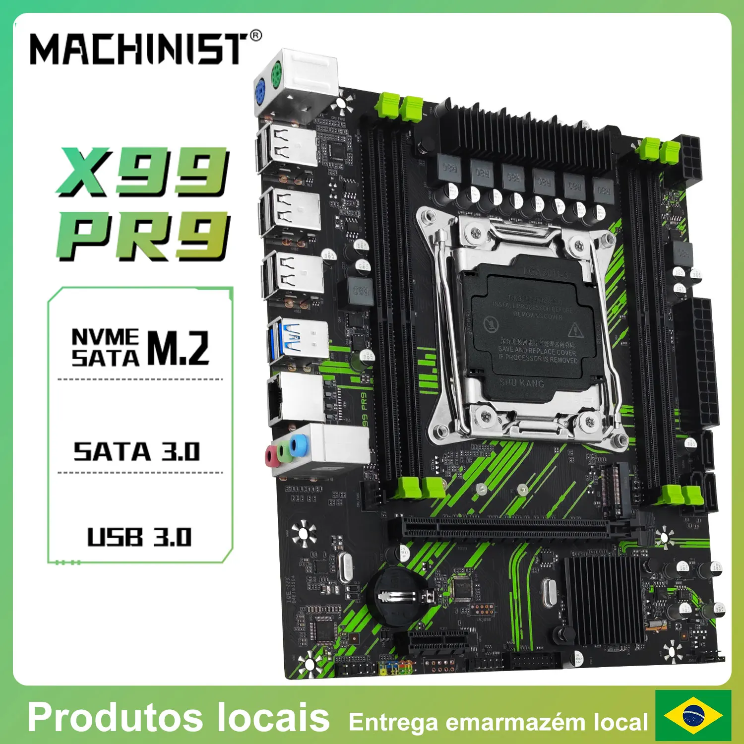 machinist-pr9-x99-carte-mere-lga-2011-3-xeon-e5-v3-v4-processeur-d'unite-centrale-et-ecc-ddr4-ram-memoire-nvme-m2-double-canal-usb30