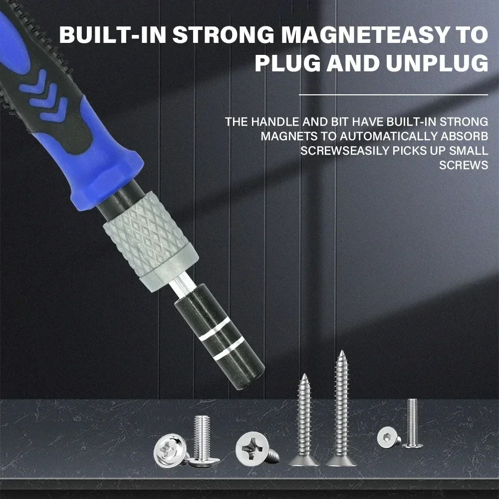 115 in 1 Magnetic Precision Screwdriver Set - Complete Repair Hand Tool Kit for Computer Laptop Phone and Electronic Devices