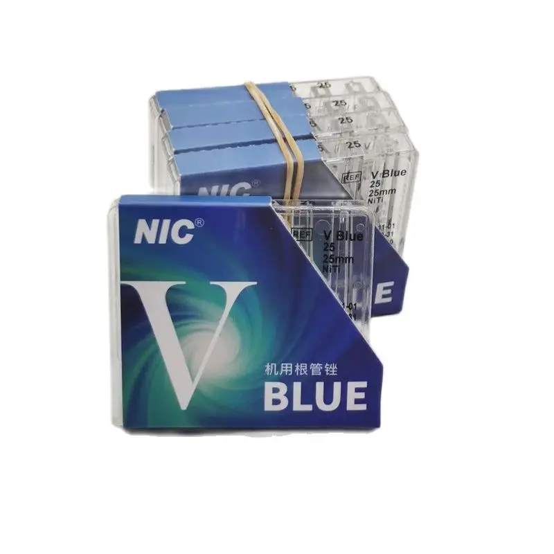 Root Canal Treatments 4pcs/box with CE-Approved NIC Dental's V-Blue Niti Rotary Engine Dynamic Reciprocating Files