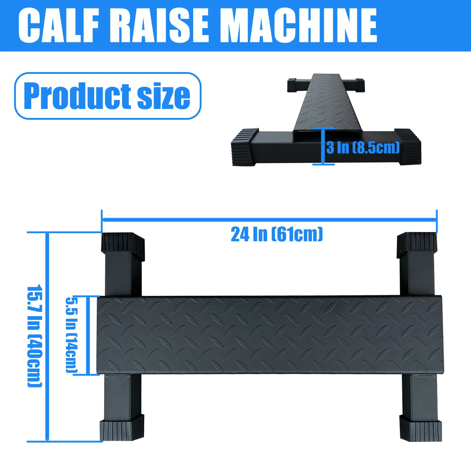 Home Gym Steel Calf Raise Bar Standing Calf Raise Machine for Calf Stretching Squat Foot Stretch Anti-Slip Solid Calf Block