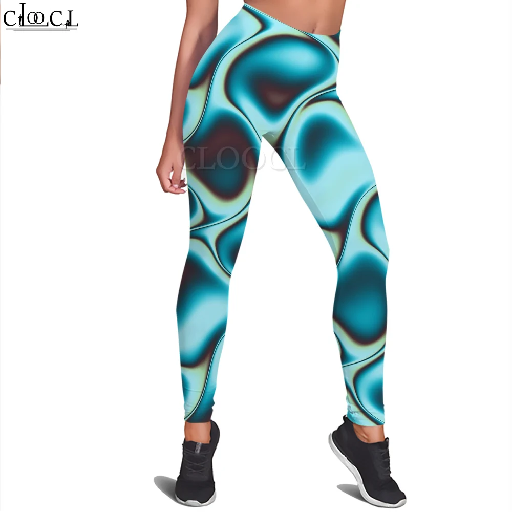 CLOOCL Modern Leggings Illusion Vertigo Graphic Print Legging Lady Yoga Pants Push Up Leggings Women Fitness Pants