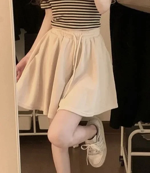Loose Wide Leg Pants Women Summer Casual High Waist Shorts Mini Skirt Anti-Light Walking Pants Comfortable Lightweight Shorts