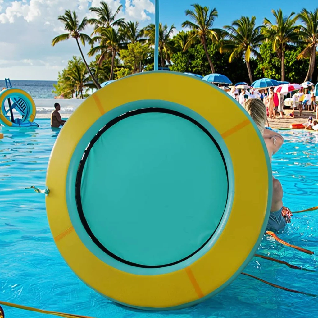 

Round Inflatable Floating Water Hammock Tube Inflatable Circular Mesh Dock Swimming Pool