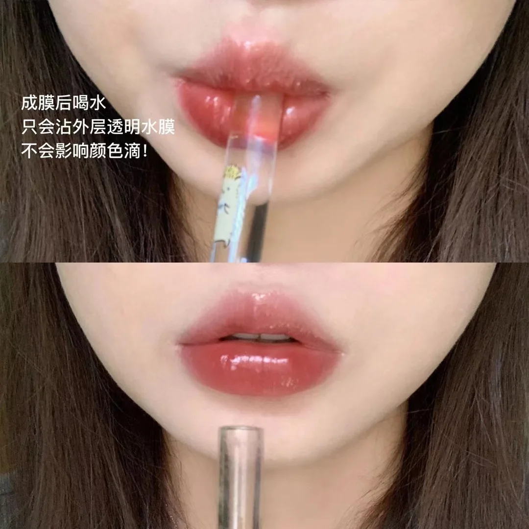 cappuvini Water Refractive Lip Glaze Syrup Lip Gloss High Color Value Lip Glaze Lipstick Water Mirror Glass Lip Gloss C66