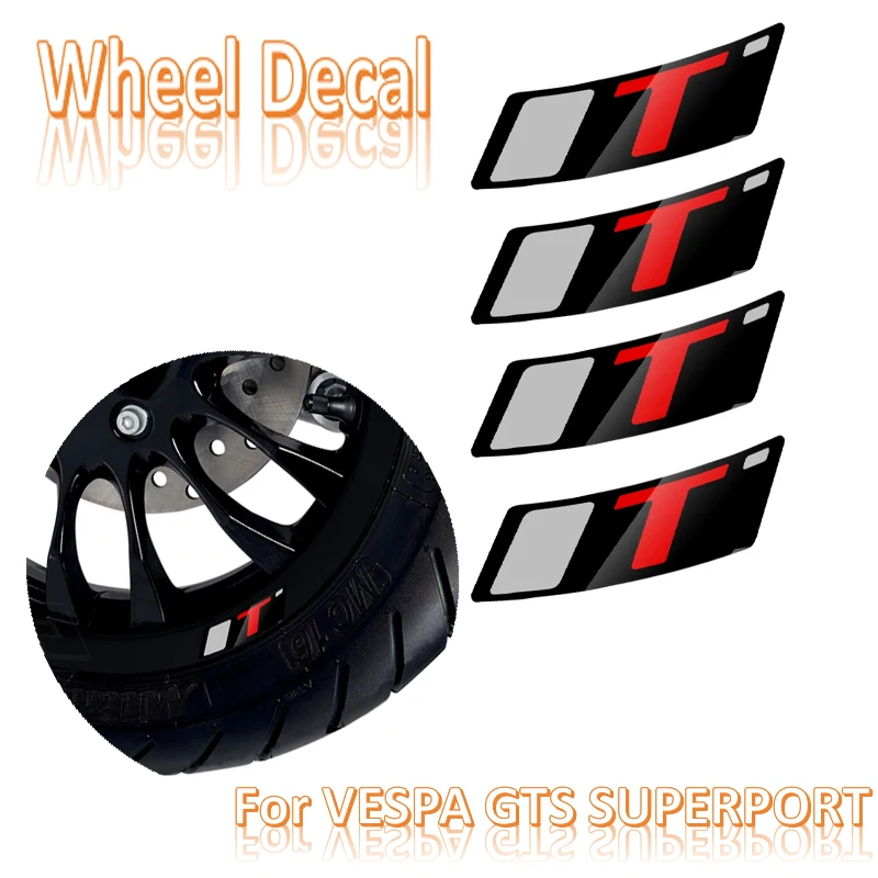 Wheel Decal for Vespa GTS Supersport GTS300 GTS300ie Wheel hub decal Rim reflective sticker