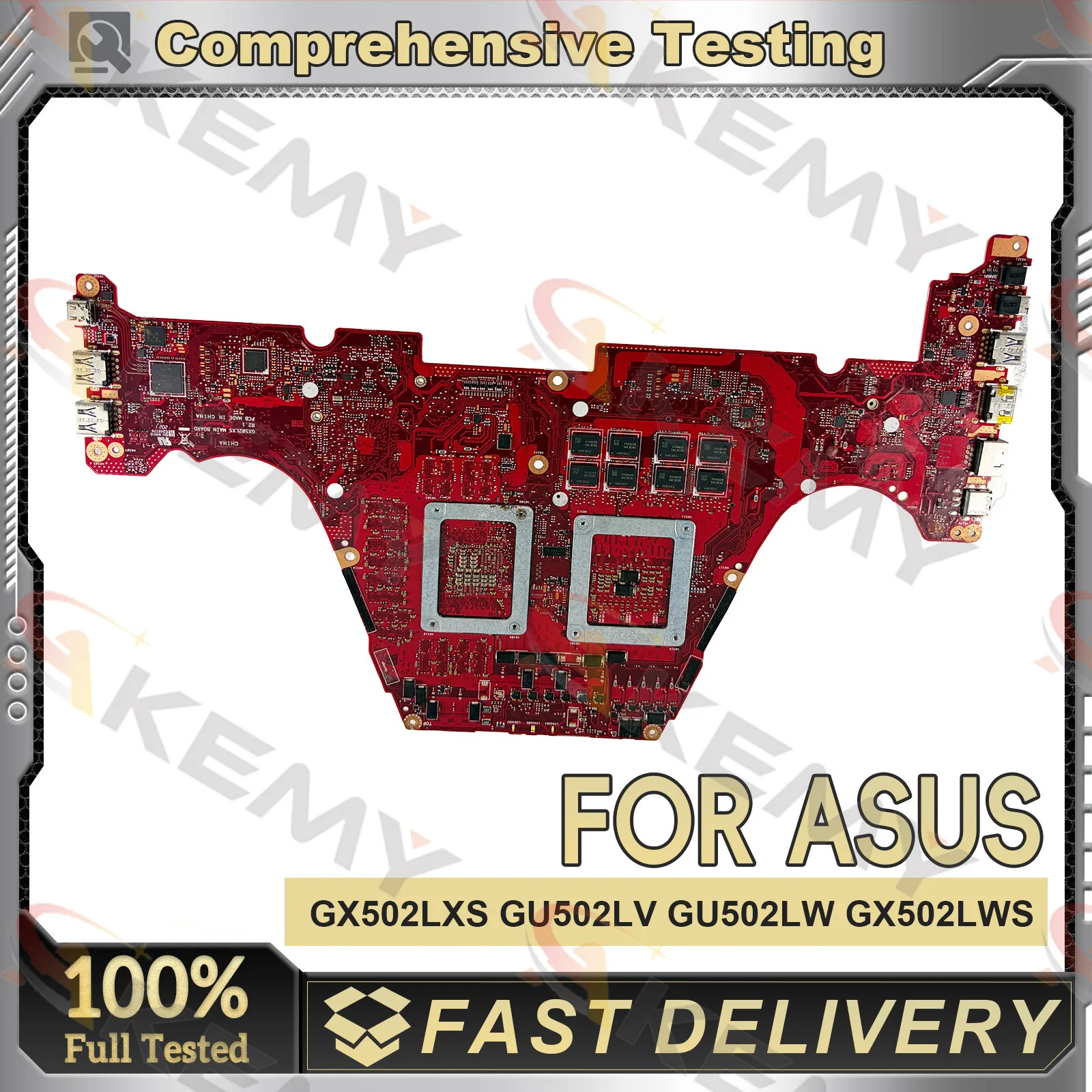 GX502LXS Laptop Motherboard For ASUS ROG Zephyrus GX502L S15 GX502LWS GX502LU GX502LW Mainboard W/ I5 I7 i9 CPU 100% Tested