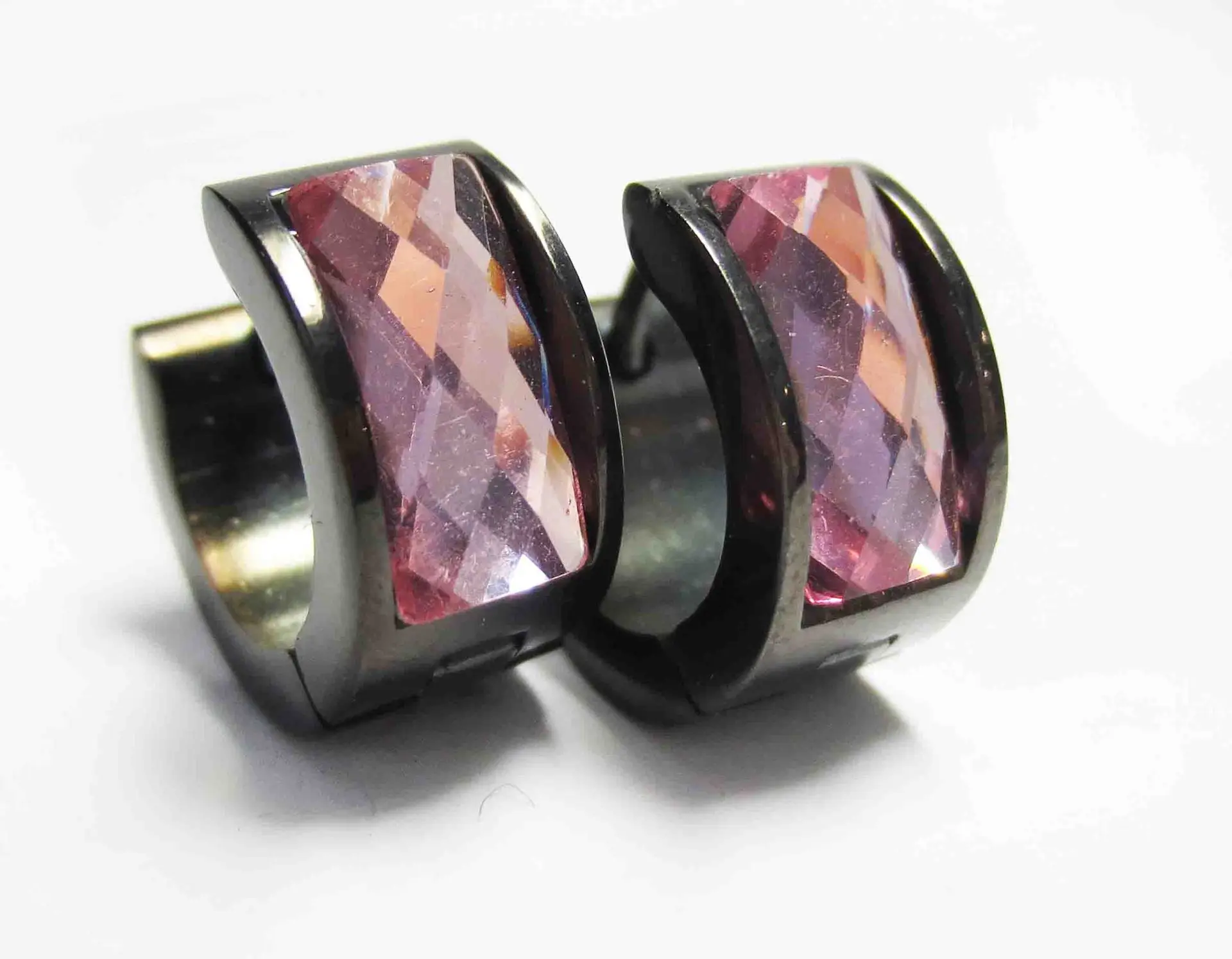 1Pair Stainless Steel Huggie Hoop Earring Women Jewelry Men Earrings 14 Colors Crystal Hoop Earrings Mix Styles