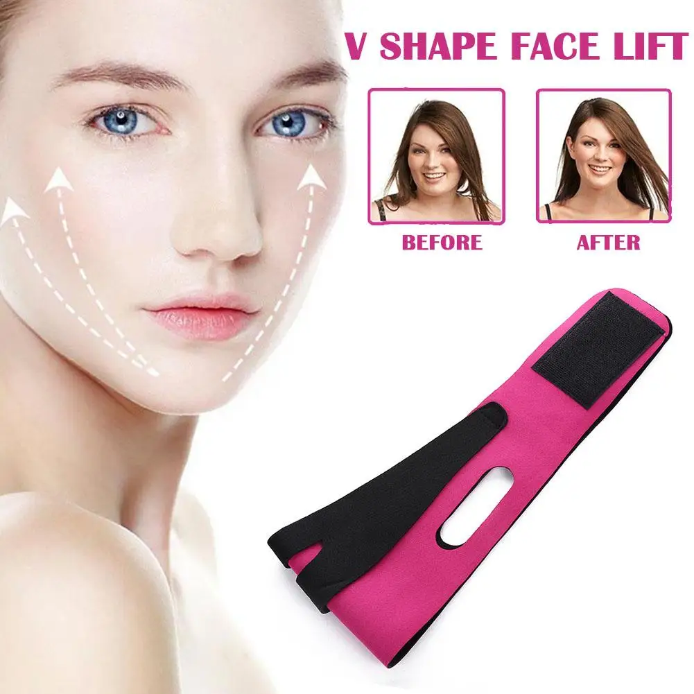 1pcs Elastic Face Slimming Bandage V Line Face Shaper Women Chin Cheek Lift Up Belt Facial Massage Strap Face Skin Care Beauty