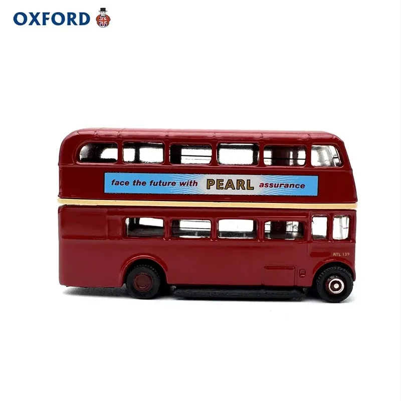 OXFORD 1:148 Scale London RTL Double-Decker Bus Alloy Small Car Model Collection Display Ornament Toy Gift
