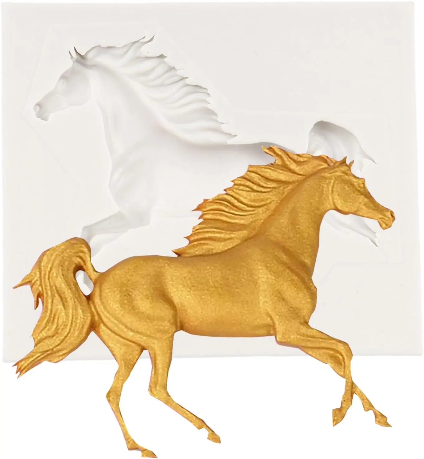 

Running Horse Silicone Molds Fondant Mold for Cake Decoration Cupcake Topper Candy Chocolate Sugar Craft Polymer Clay Gum Paste