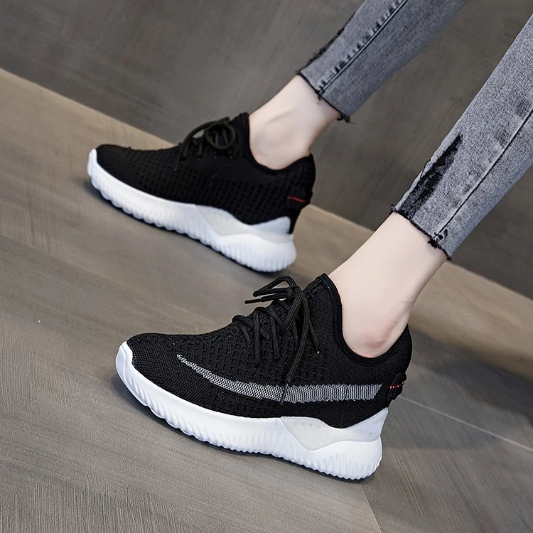 Fujin 2024 Women Summer Shoes New Sock Sneakers Platform Wedge Heel Dad Shoes Chunky Sneakers Pumps Breathable Comfy Shoes