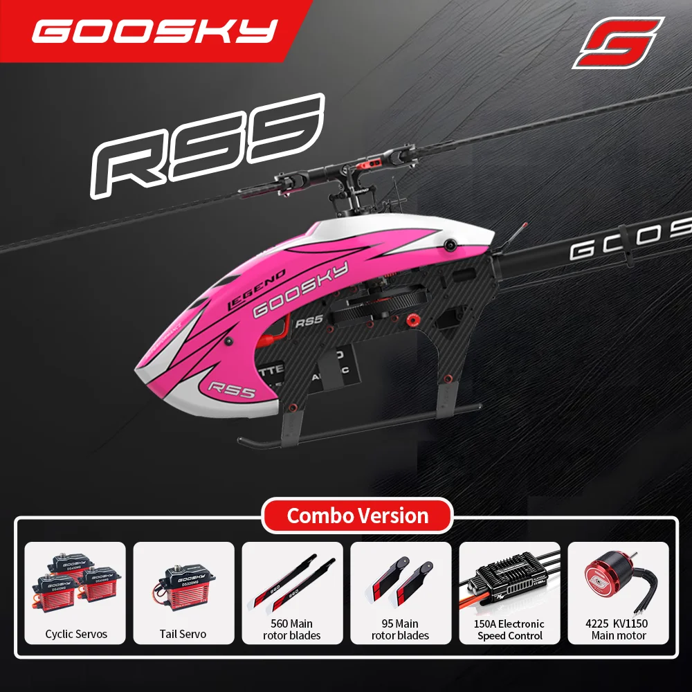 

Goosky RS5 Rc Helicopter Legend 6CH 3D Flybarless Direct Drive Бесщеточный двигатель 550 класса RC Версия без электроники