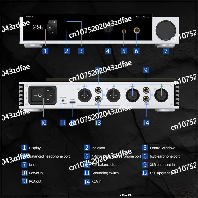 3rd Gear Gain Adjustment Preamplifier, Output Interface: 6.35mm/4.4mm, Headphone Amplifier