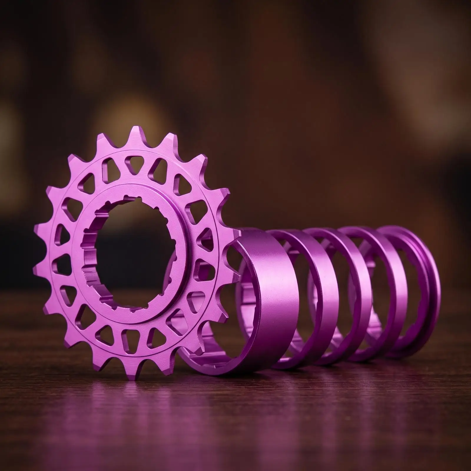 7 Speed Bicycle Freewheel Sprocket Aluminum Alloy Replacement Part for Multi Gear to Single Conversion