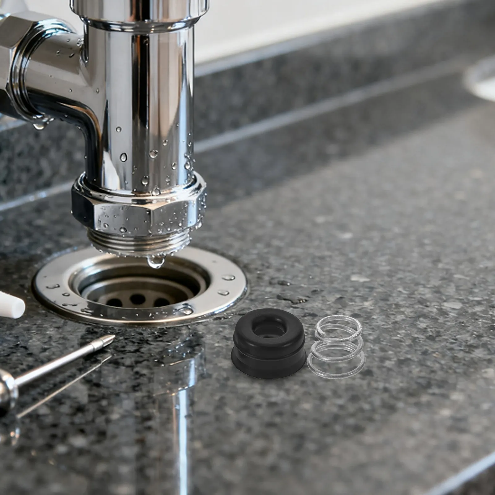 

8Pcs Faucet Seats and Springs Kit Universal Faucet Replacement Parts for Kitchen Bathroom Sink Valve Leak Repair and Rebuild