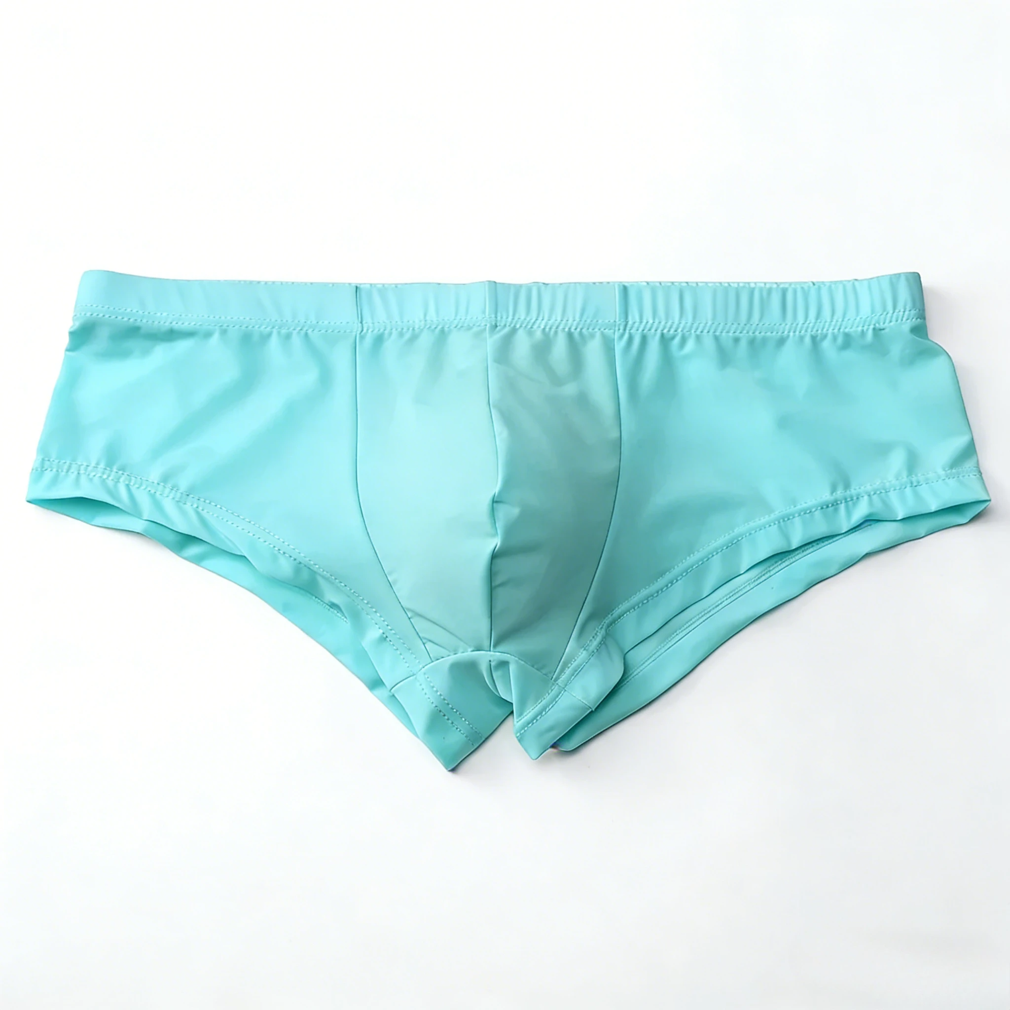 

Men's Simple Trunks Youth Ice Silk Smoothy Breathable Comfy Quick Dry Sports Panties Gays Sexy Low-rise Bulge Pouch Boxer Shorts