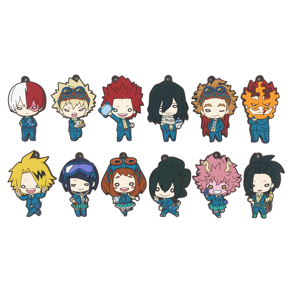 Porte-clés en PVC My Hero Academia Anime Bakugou Katsuki Midoriya Nina Jirou Endeavour Momo Denki