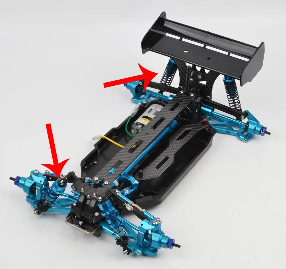 TT02B Aluminum Essential Conversion Upgrades Kit For Tamiya TT-02B Chassis Shocks/Arms/Bearings/Damper Stay/Upgrights