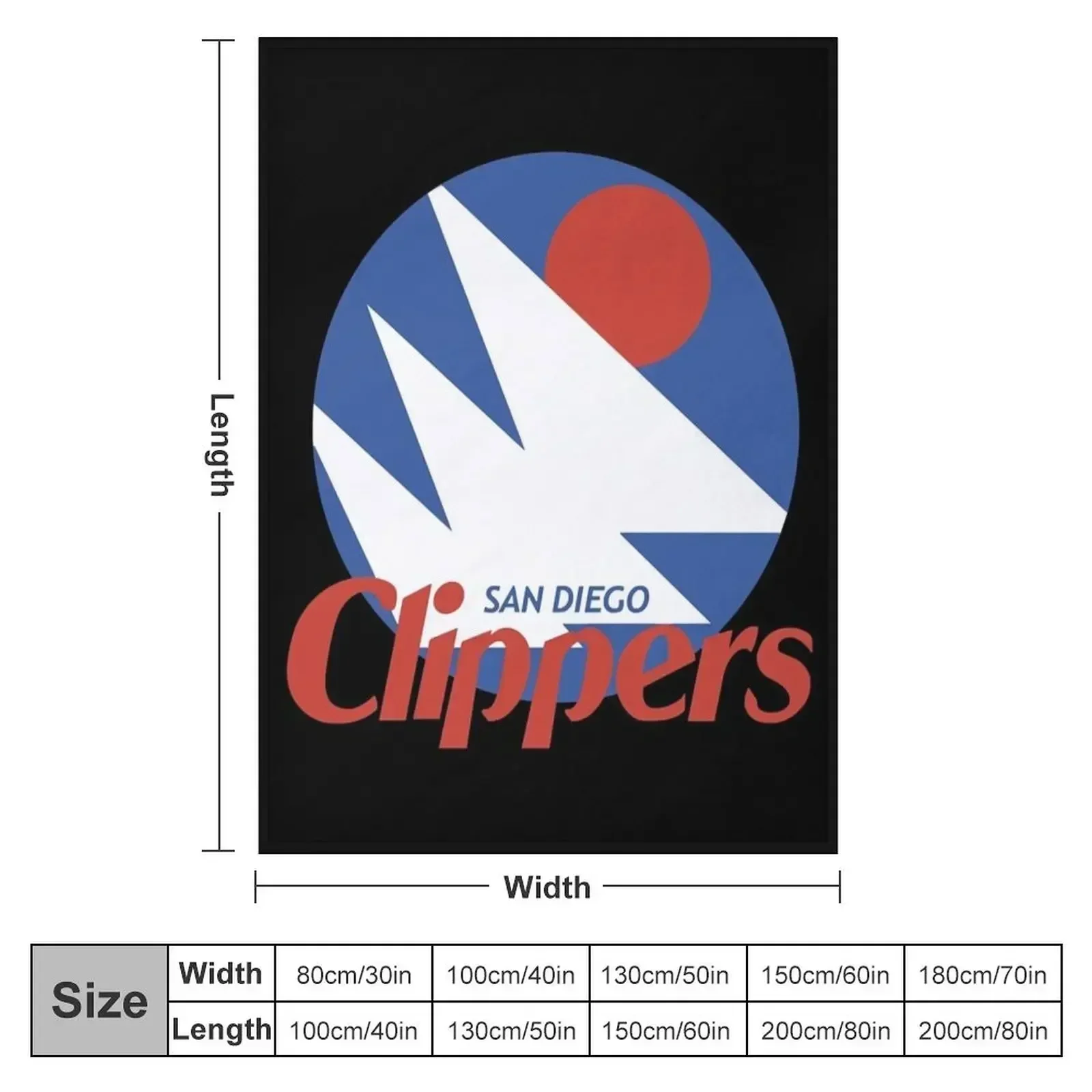 Clippers-san diego Throw Blanket Blankets For Bed Plaid Blankets For Baby Flannels Blankets