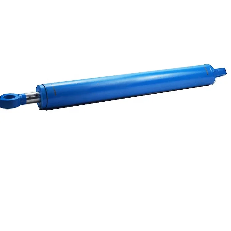 Single double acting bleu hydraulic cylinder with pin bearing