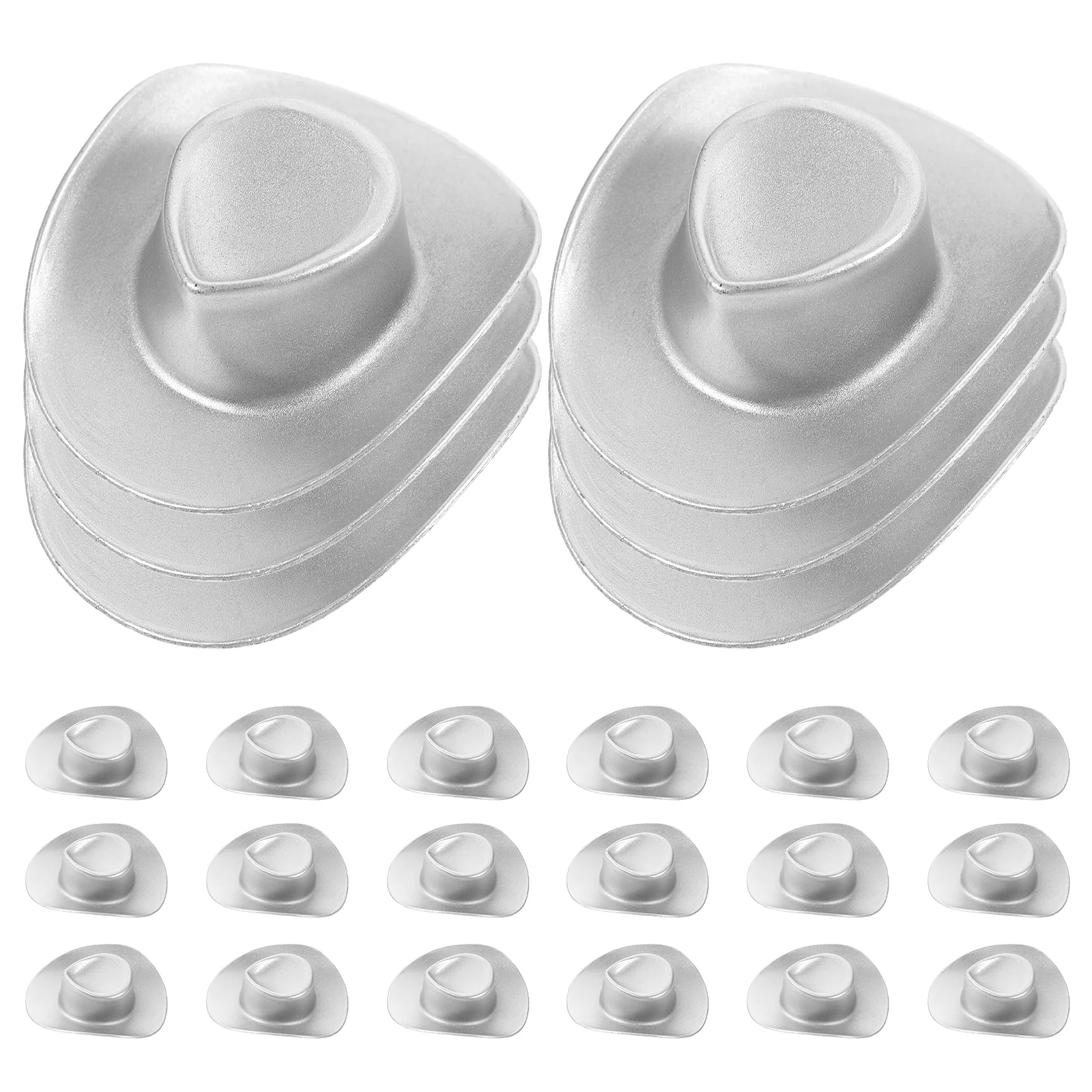

20 Pcs Mini Cowboy Hat Toy Hats Replaceable Dolls Craft Tiny Statue Miniature DIY Plastic Miss Accessories