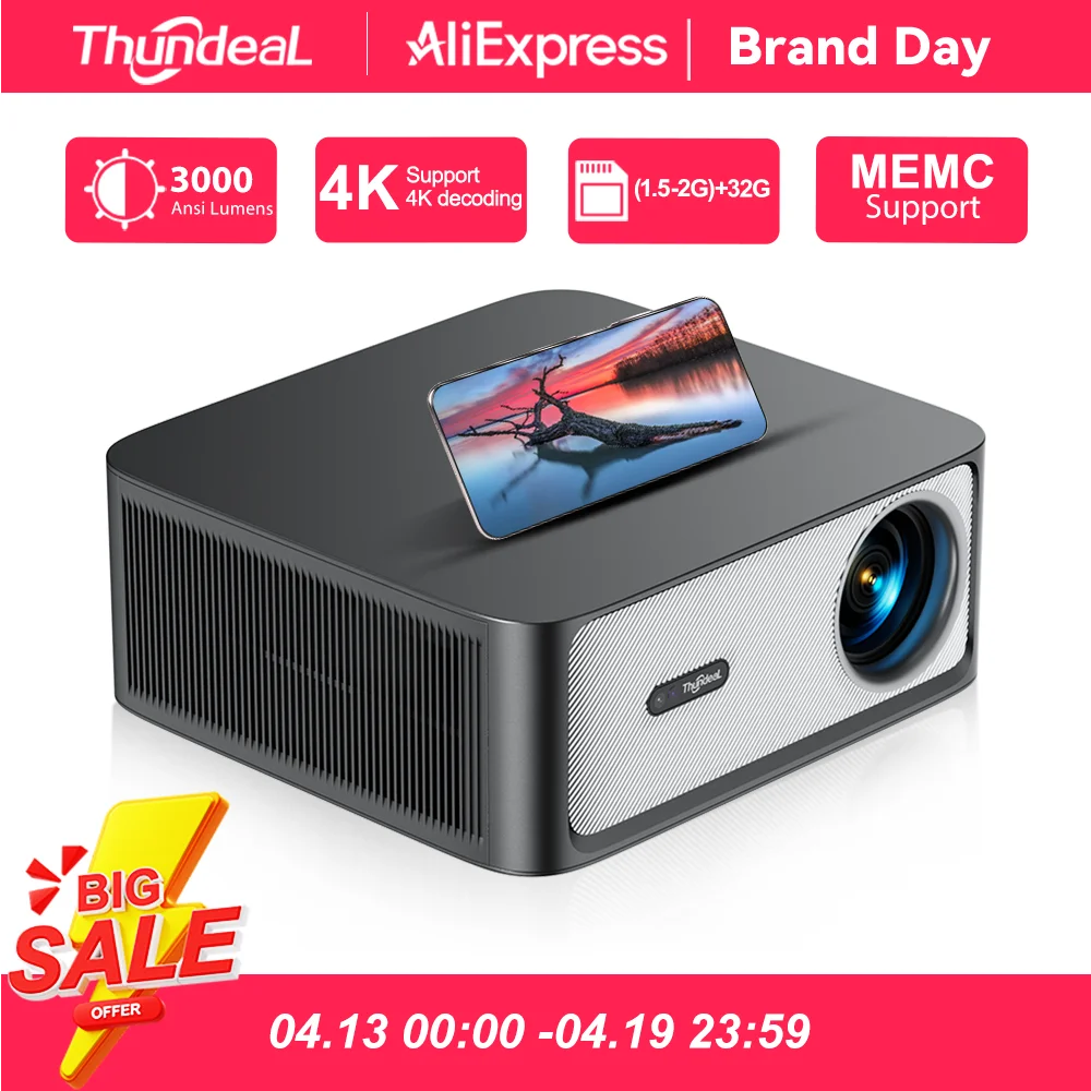 Портативный проектор ThundeaL TD98Pro Full HD 1080P Android 4K WiFi TD98 Pro 2G 32G Proyector Smart Video Домашний кинотеатр Игр