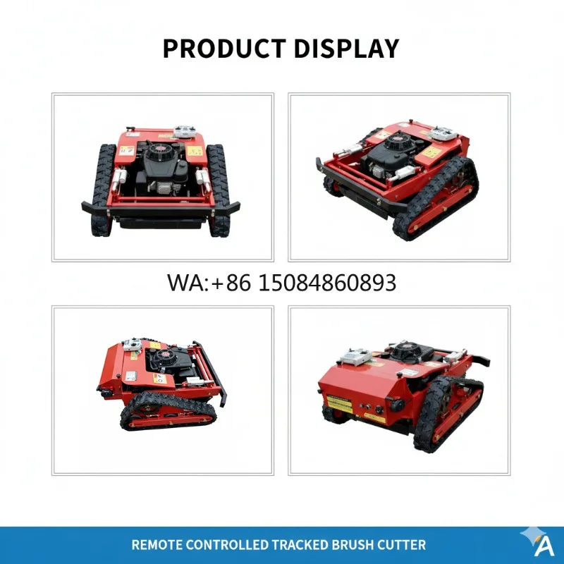 550Mm Fuel-Electric Hybrid Smart Lawn Mowing Robot Rc Cordless Grass Cutter Crawler Remote Control Lawn Mower