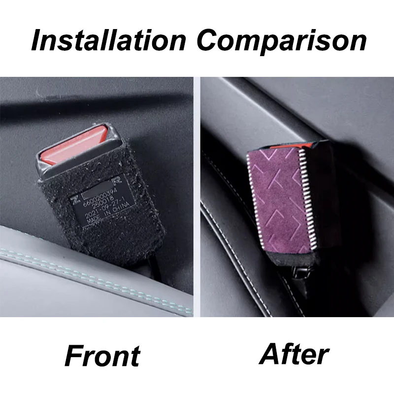 For Avatr 12 2023 2024 Car Seat Belt Base Suede Decorative Sticker Alcantara Interior Accessories