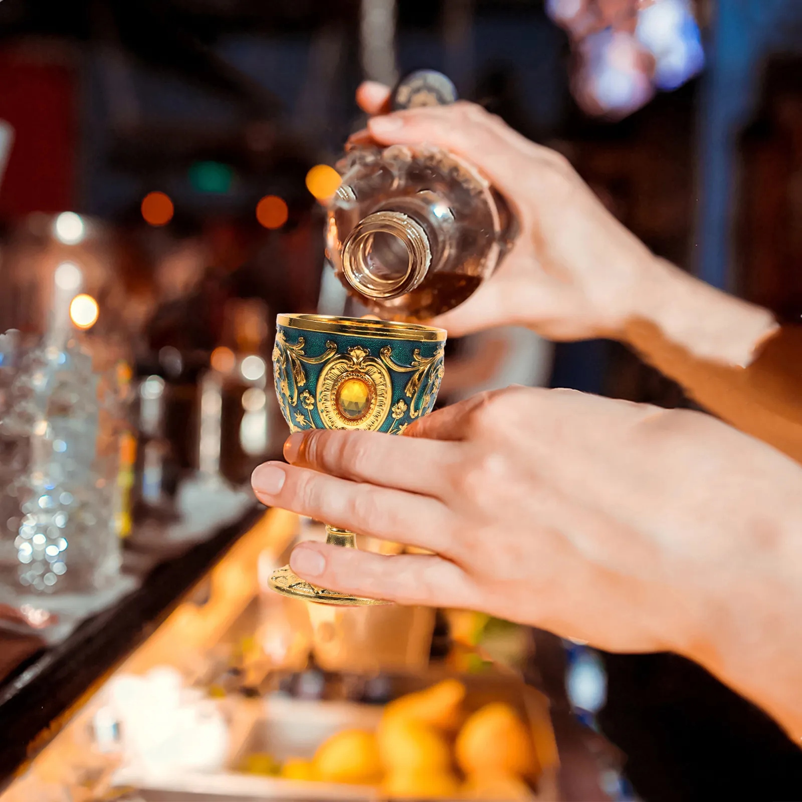 Shot Cups Vintage Whiskey Drinking Halloween Christmas New Year Ceremonial Cup Ceremonial Goblet Buddhist Offering Cup