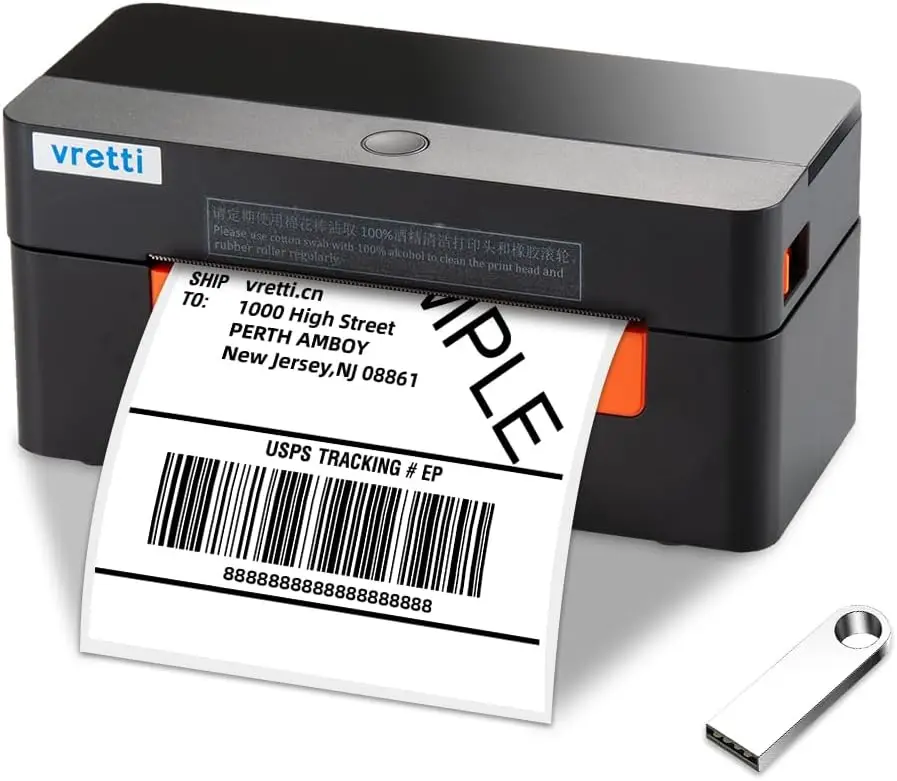 

4x6 Thermal Shipping Label Printer USB Desktop for Small Business & Packages - Compatible with Mac, Windows, Linux, Chrome OS, U