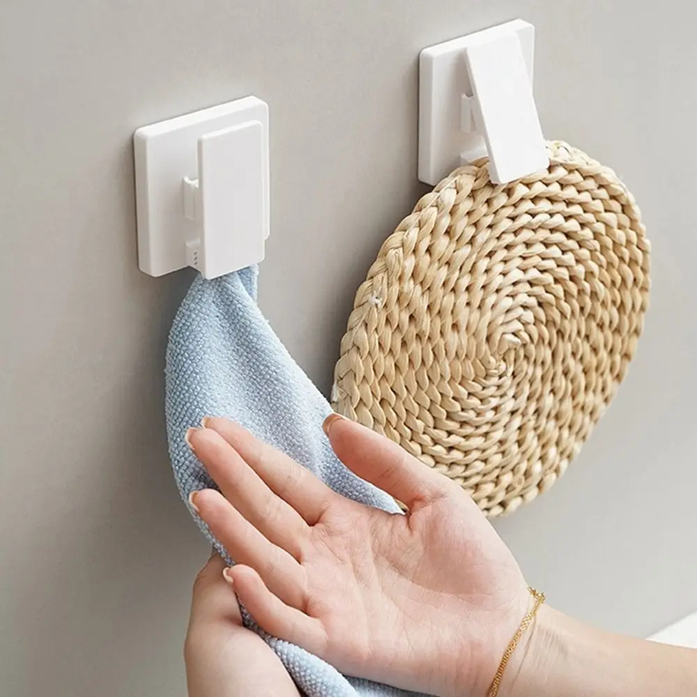 Plastic Toothpaste Storage Folder Punch-free Wall-mounted Facial Cleanser Clip Self Adhesive Space Saving Toothpaste Clip