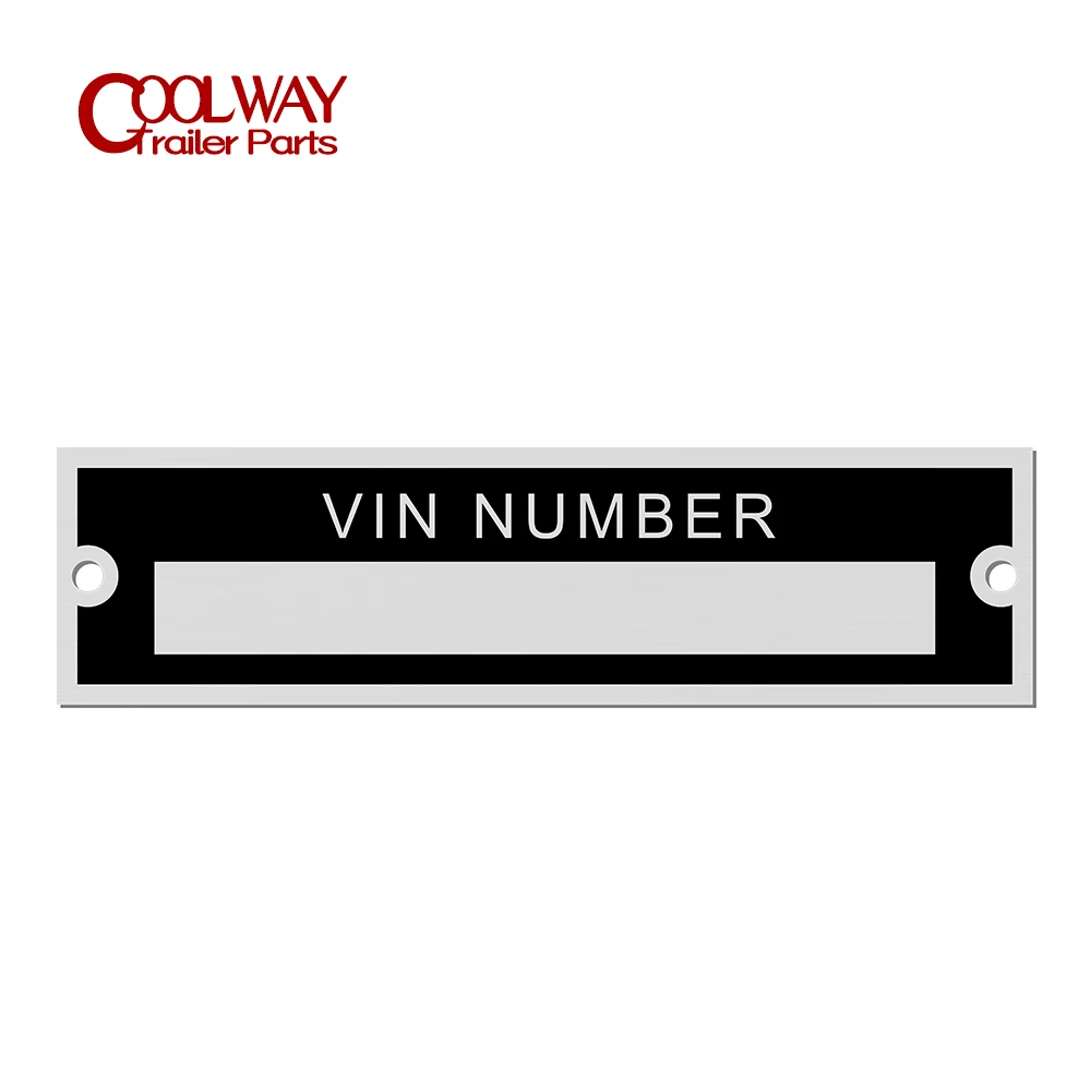 Blank or Engraved Aluminum ID Tag VIN Serial Plate Vehicle Identification Number 95 X 25mm Motorbike Caravan RV Camper Parts