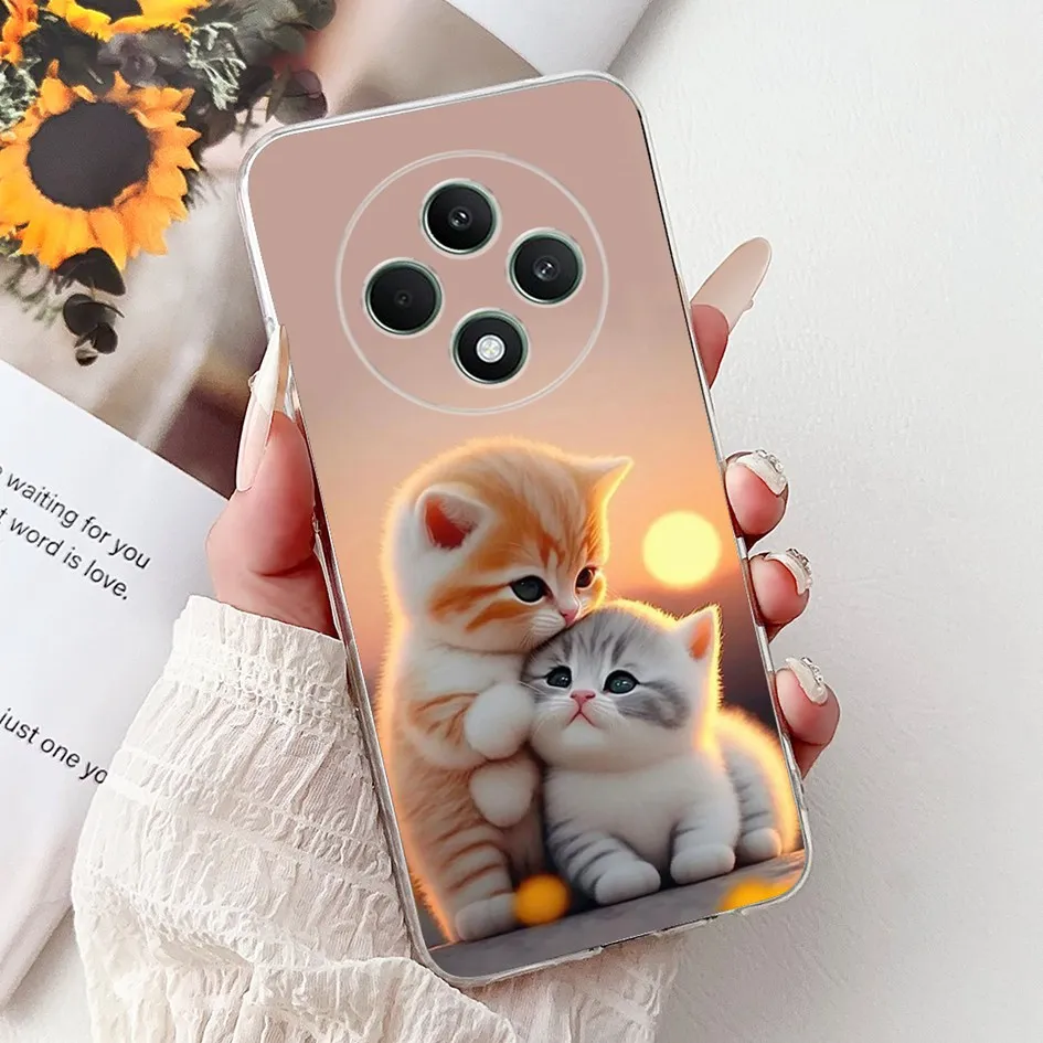 For OPPO Reno 12F 12 FS Case 2024 New Cute Cartoon Cover Silicone Soft Clear Bumper For OPPO Reno12 F Reno12F F27 5G Phone Cases