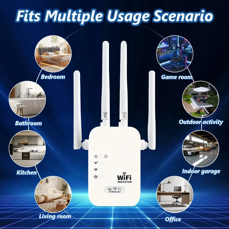Regaton WiFi 6 300Mbps Wireless Repeater Single Band 2.4Ghz WiFi Extender Wi-Fi 6 Amplifier Long Range Signal Expansion Booster
