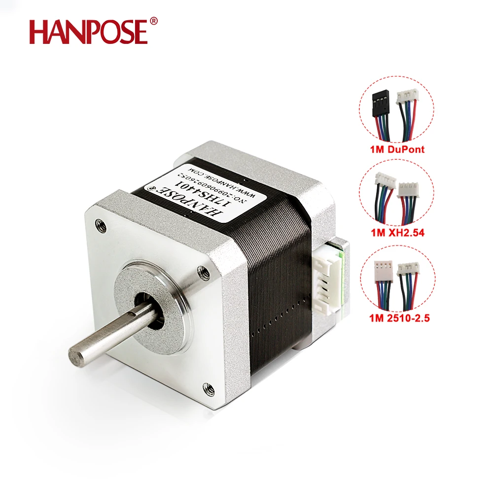 Motore passo-passo NEMA17 17HS4401 X3PCS adatto per stampanti 3D e macchine CNC, 1.5A, 40 N·cm, non fisso, 4 pin