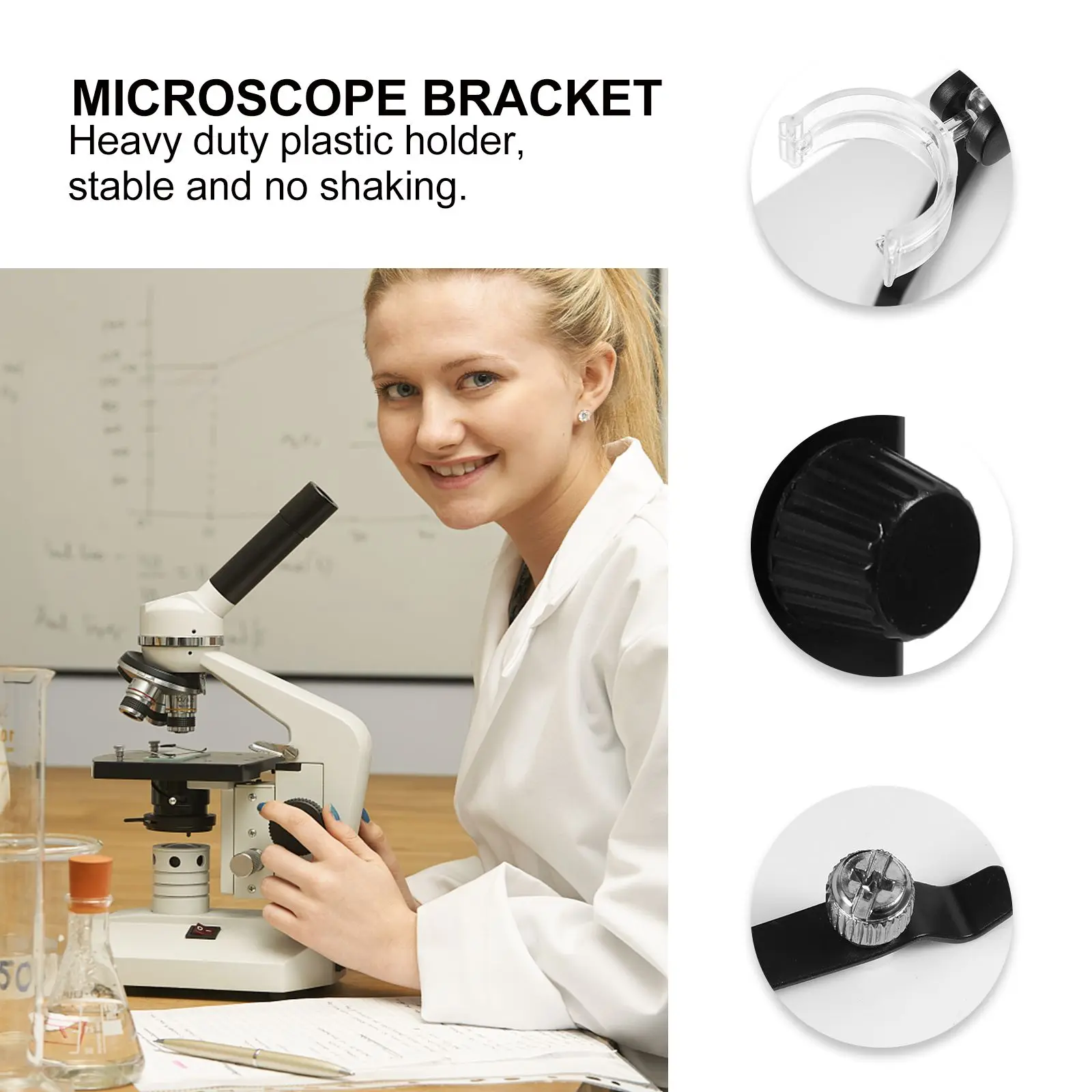 

Microscope Stand Digital Microscope Holder Heavy Duty Stable Base For Precision Observation Lifting Support Bracket