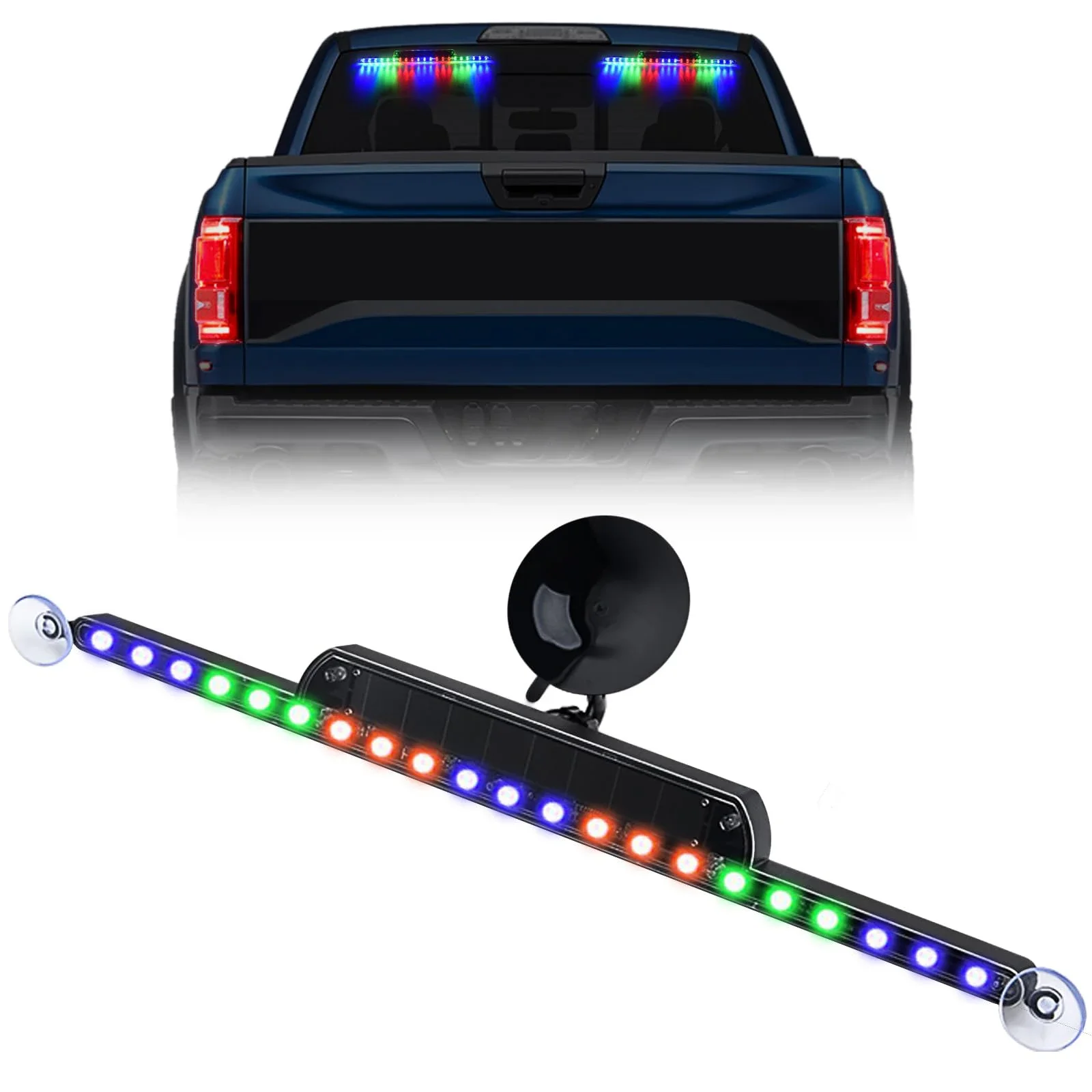 

21LED Solar Emergency Strobe Light Flashing Safety Warning Interior Windshield Light Bar Grill Police Lights for Car Trucks