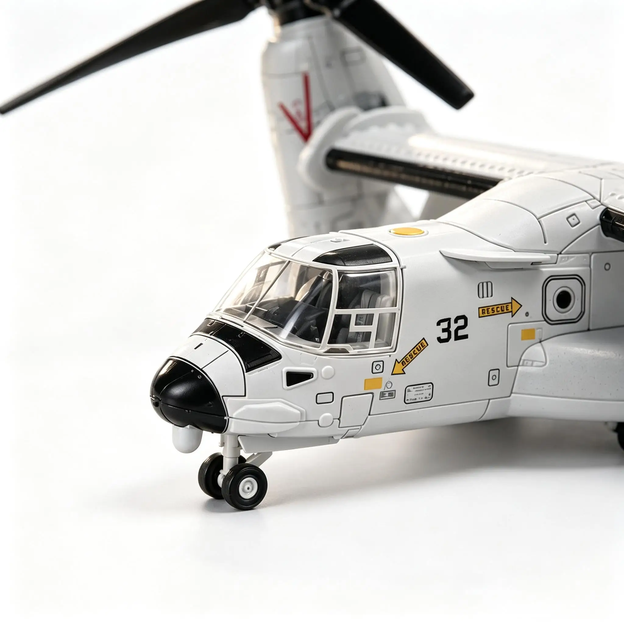 1/72 V-22 Osprey Tiltrotor-Flugzeugmodell aus ABS-Kunststoff, Militärflugzeugmodell zum Zusammenbauen, Spielzeug für Sammler, zur Ausstellung oder als Geschenk – Detail 5