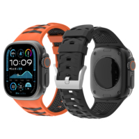 3D tire silicone strap for iwatch Ultra 49mm S10 42/46mm sports strap for Apple Watch S9 S8 S7 45/44/41-38mm lightweight strap