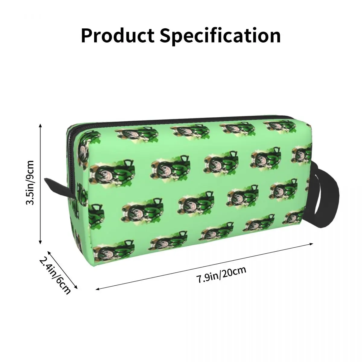 Asui Tsuyu My Hero Academia Makeup Bag Cosmetic Organizer Dopp Kit Toiletry Cosmetic Bag for Women Beauty Travel Pencil Case