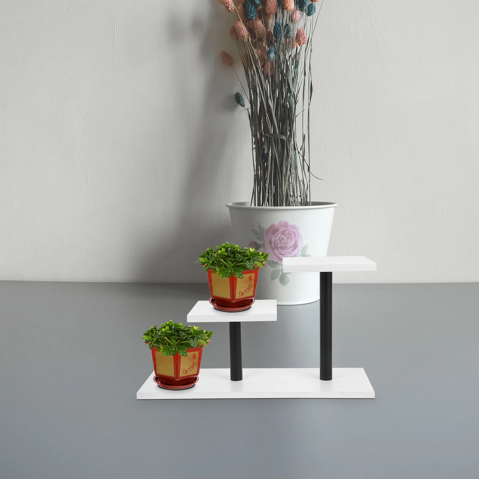 

3-Tier Countertop Plant Stand Bonsai Shelf Flower Pot Holder For Home Office Window Sill Indoor Plant Shelf Storage Rack Garden