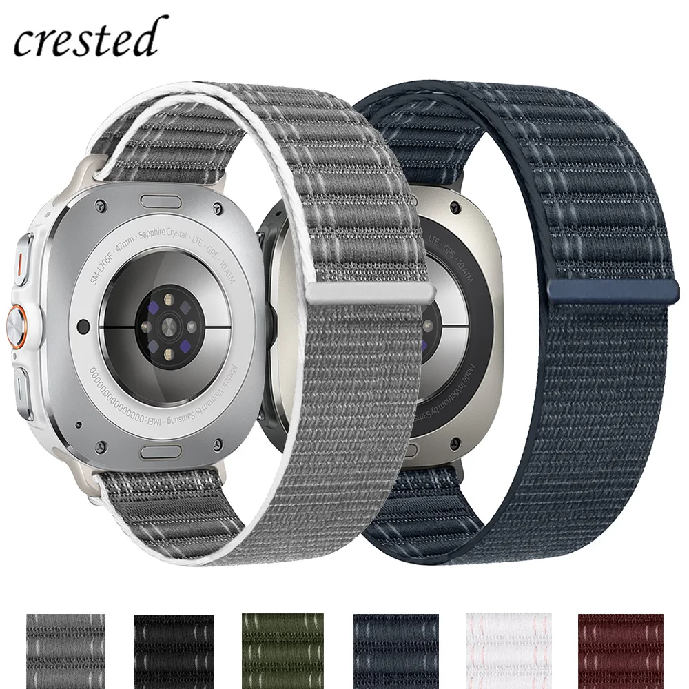 Nylon Loop For Samsung Galaxy Watch Ultra Strap 47mm Accessories Sport Breathable belt Bracelet Galaxy Watch 7 Ultra Band 47 mm